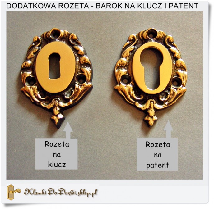 Duża klamka do drzwi wejściowych + rozetą na patent