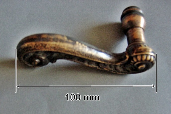 Styl RETRO - Klamka z rozetą dolną na klucz