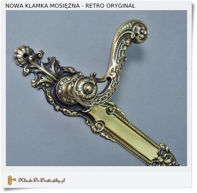 Klamka mosiężna Retro - Oryginał - Nowa Polski producent