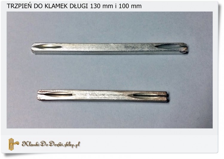 Trzpień mocujący klamki 8 mm na 100 i 130 mm