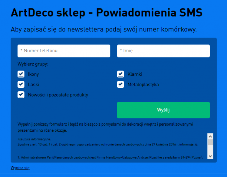 Szybkie powiadomienia na SMS